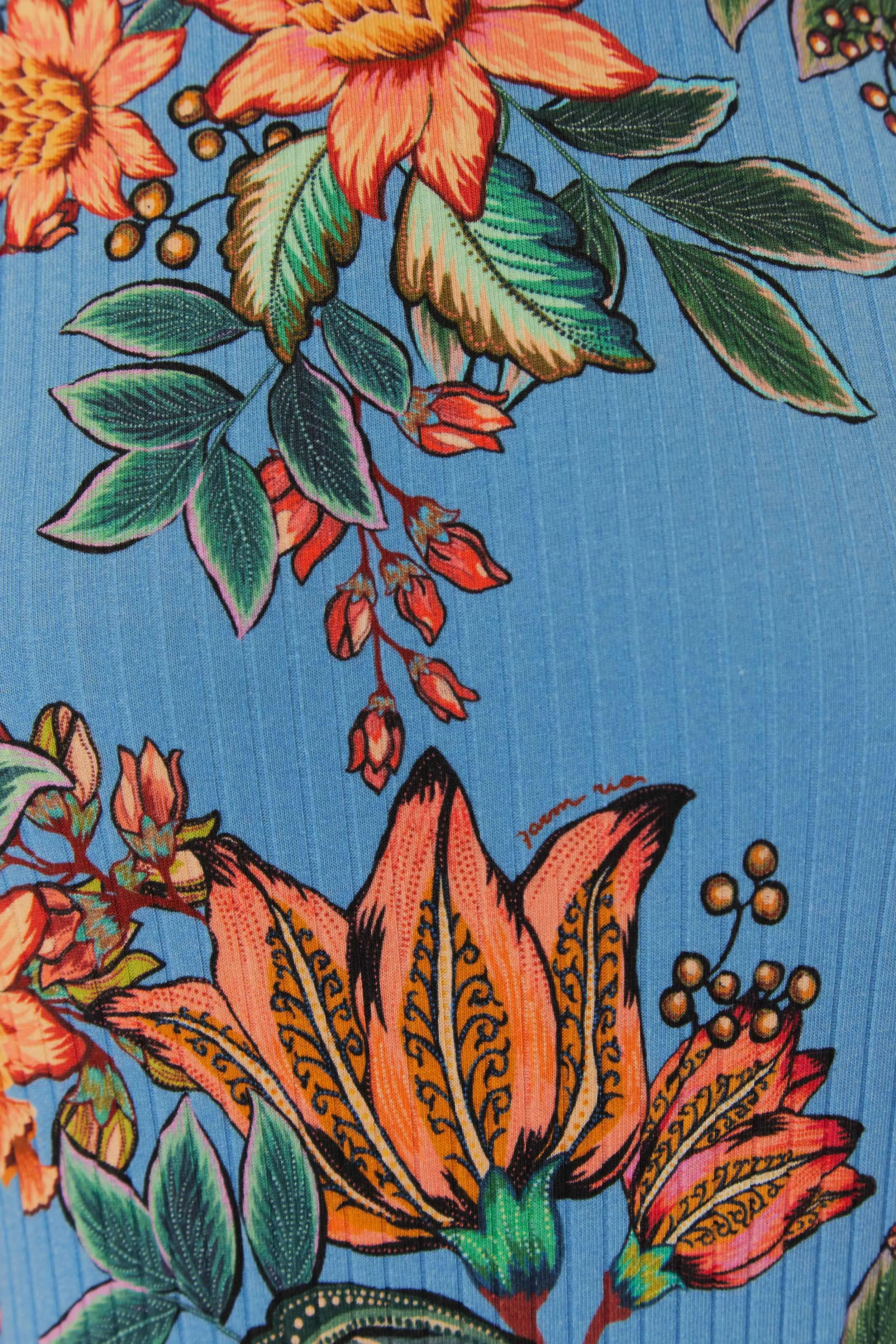 Blue Wonderful Bouquet Organic Cotton Bodysuit sold by FARM Rio product image thumbnail 5