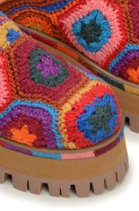 Caramel Colorful Crochet Platform Mule sold by FARM Rio
