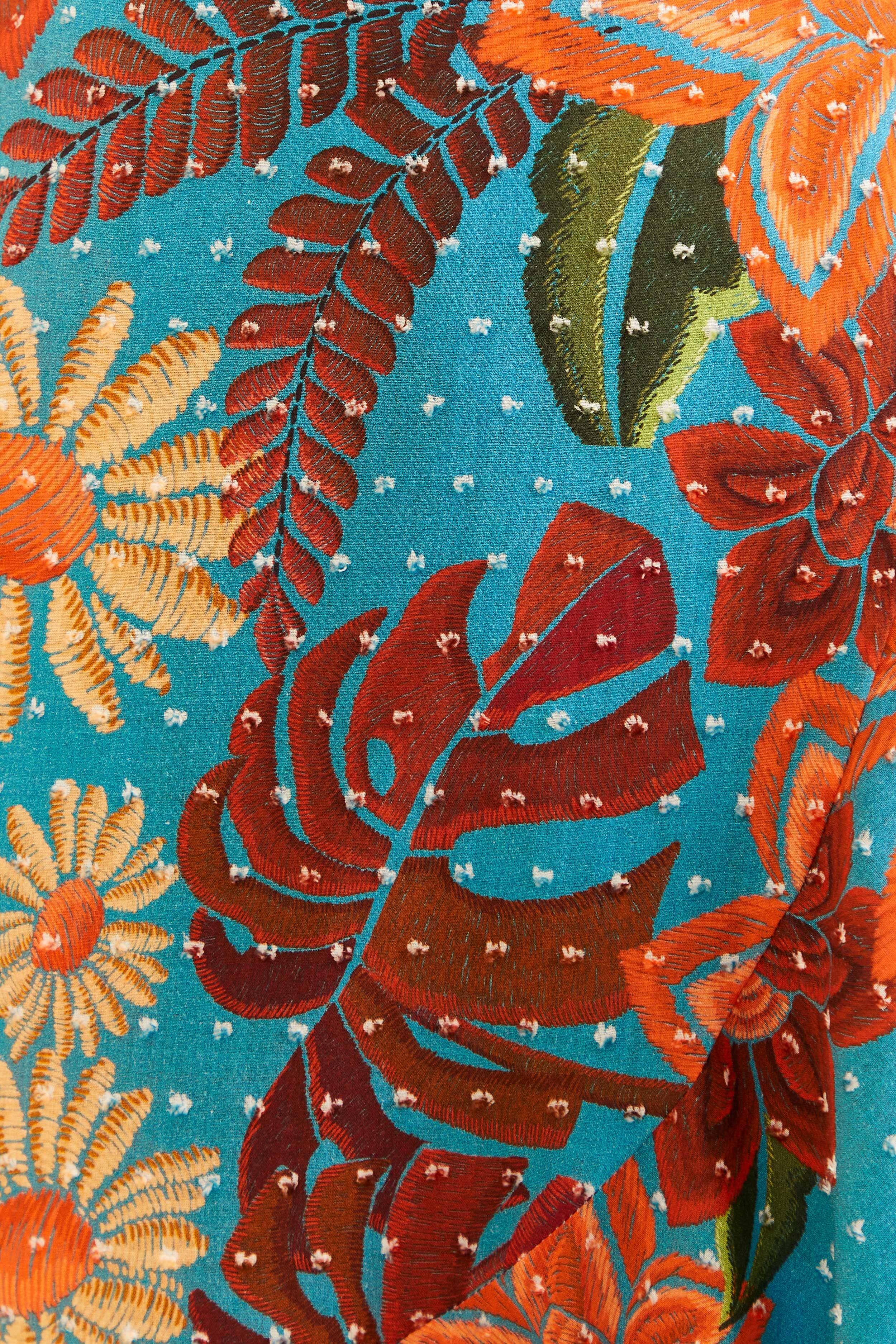Blue Flower Dream Sleeveless Midi Dress sold by FARM Rio product image thumbnail 5