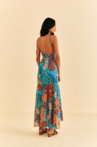 Blue Flower Dream Sleeveless Midi Dress sold by FARM Rio