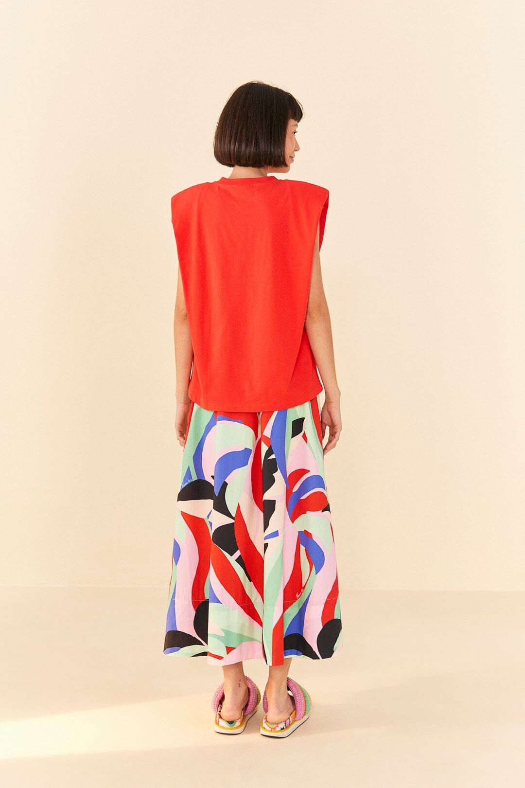 Red Tropical Organic Cotton T-Shirt sold by FARM Rio product image thumbnail 3