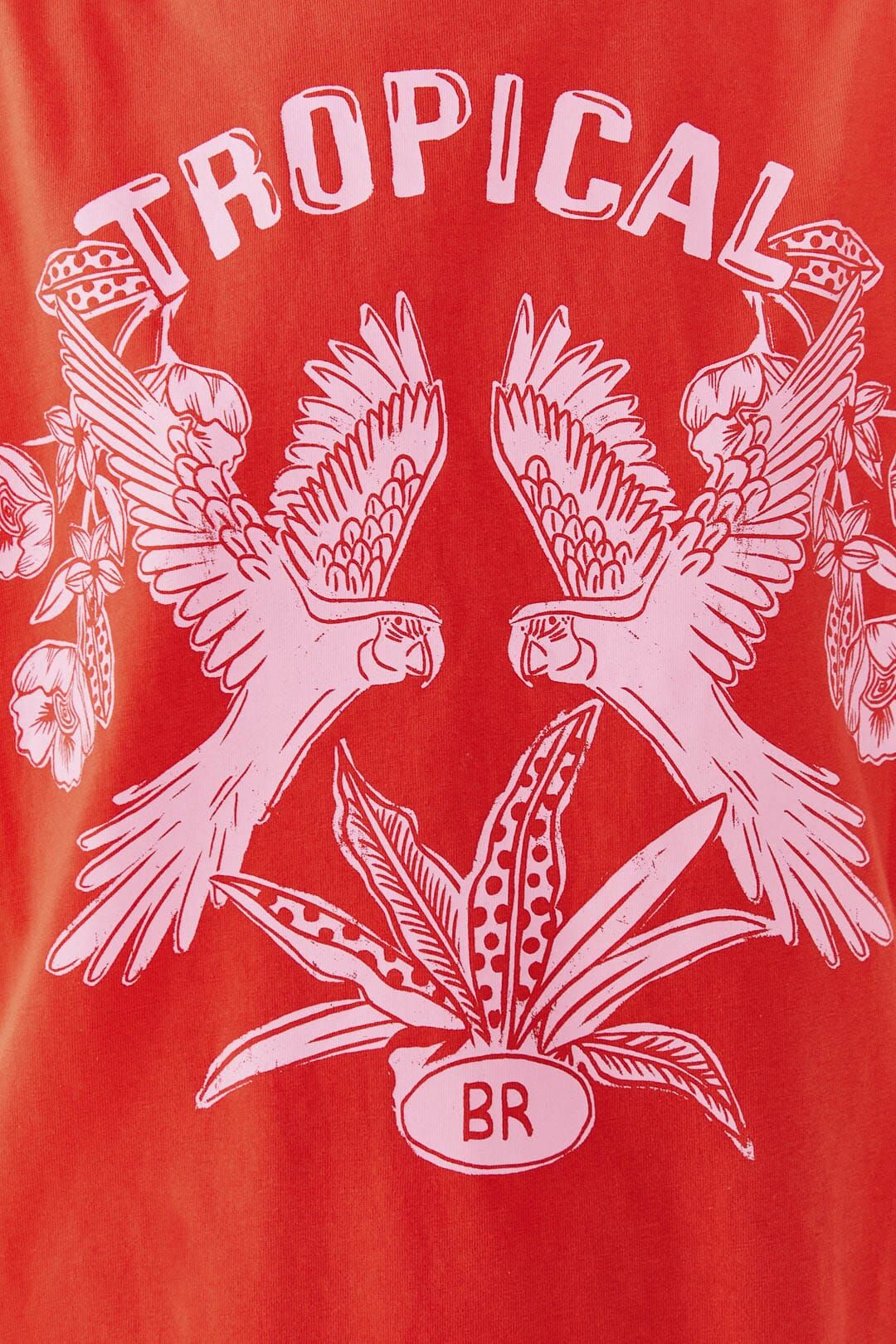 Red Tropical Organic Cotton T-Shirt sold by FARM Rio product image thumbnail 4