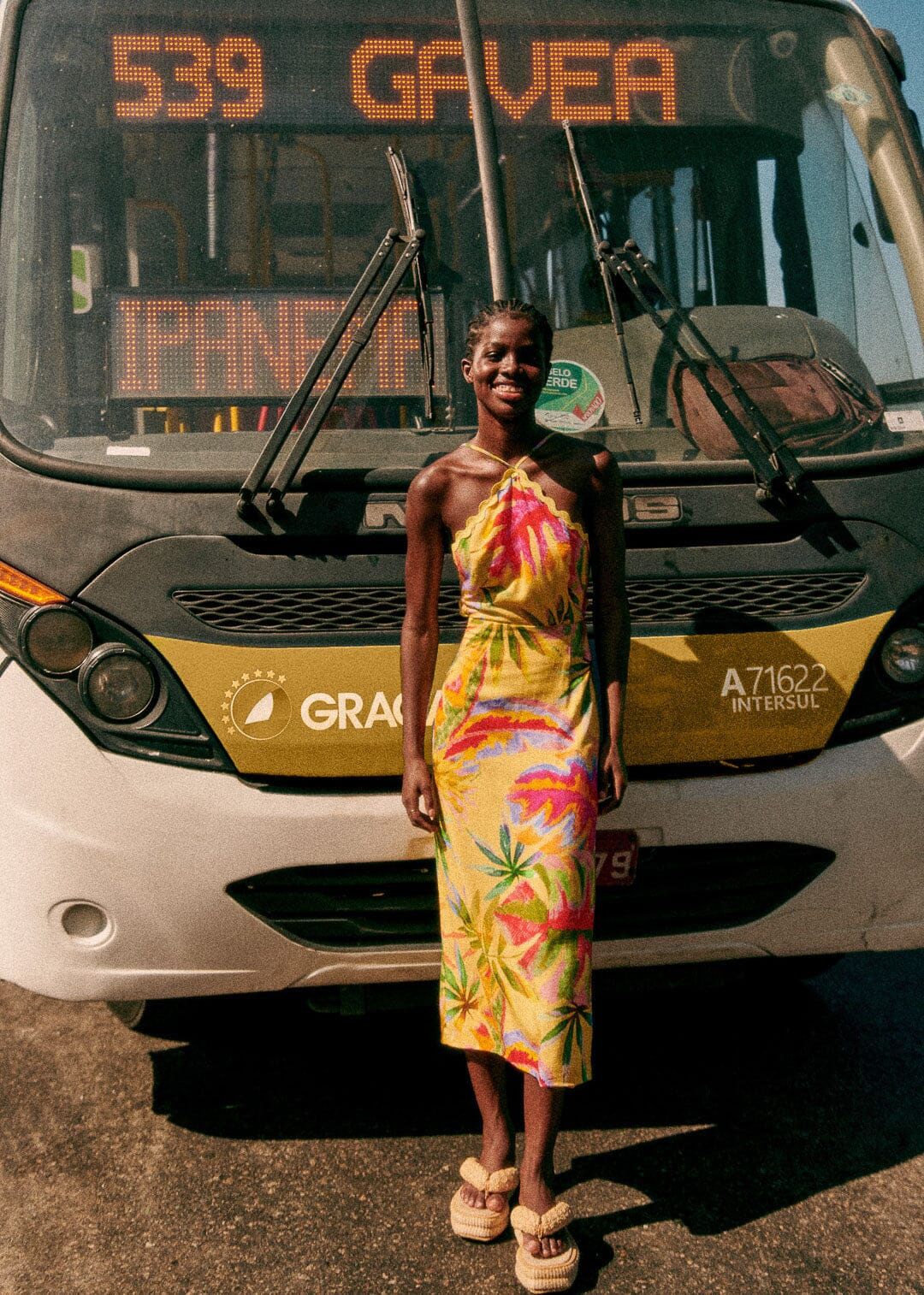 Summer Forest Yellow Burna Midi Dress sold by FARM Rio