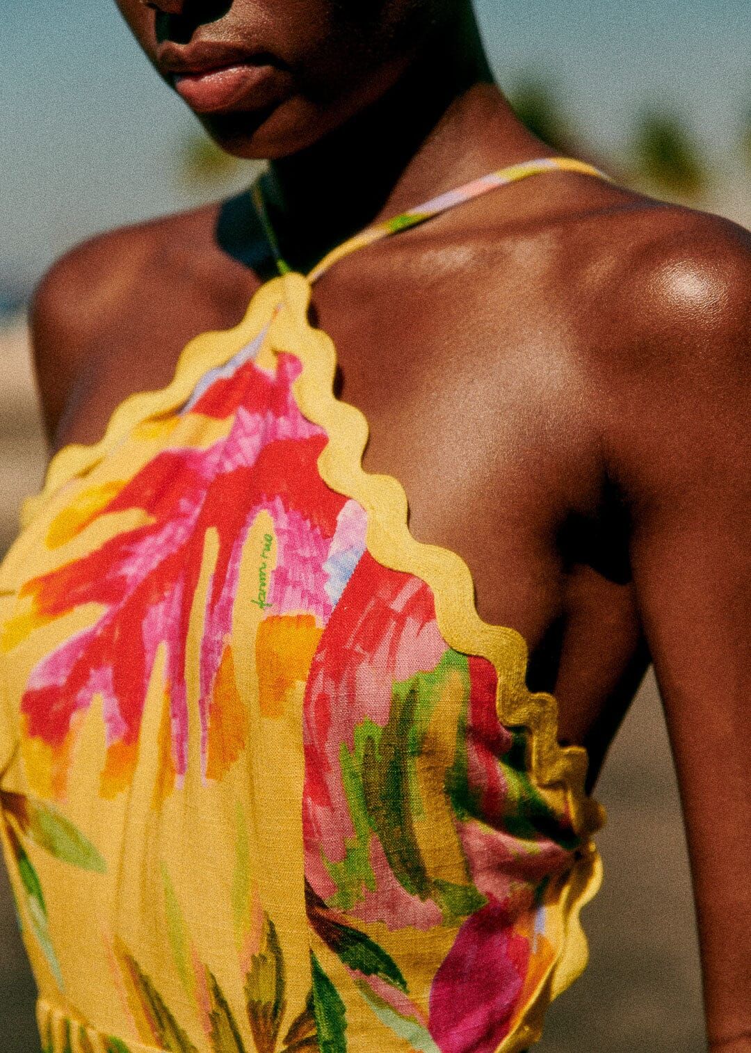 Summer Forest Yellow Burna Midi Dress sold by FARM Rio product image thumbnail 3