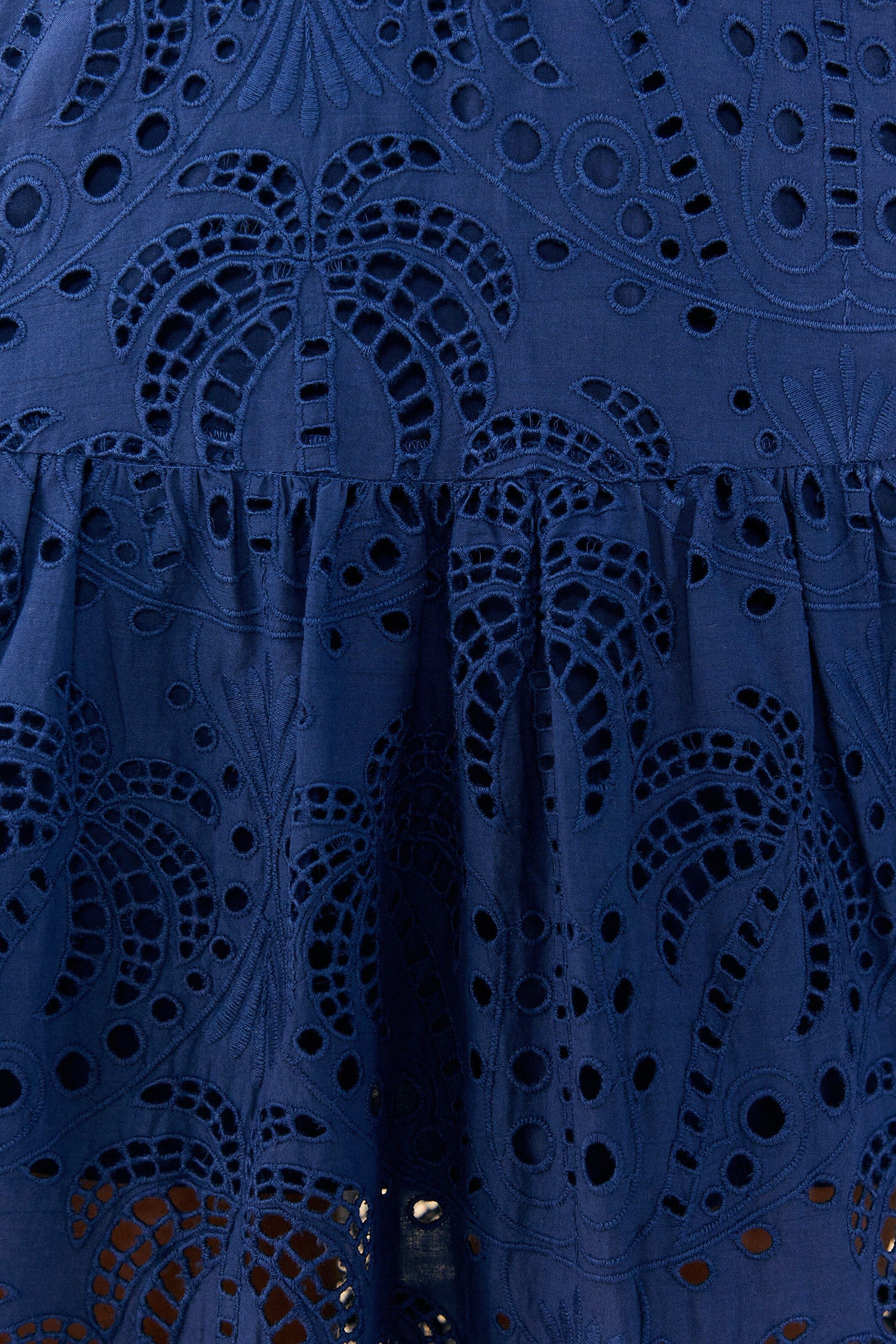 Deep Blue Palm Tree Richelieu Midi Dress sold by FARM Rio product image thumbnail 5