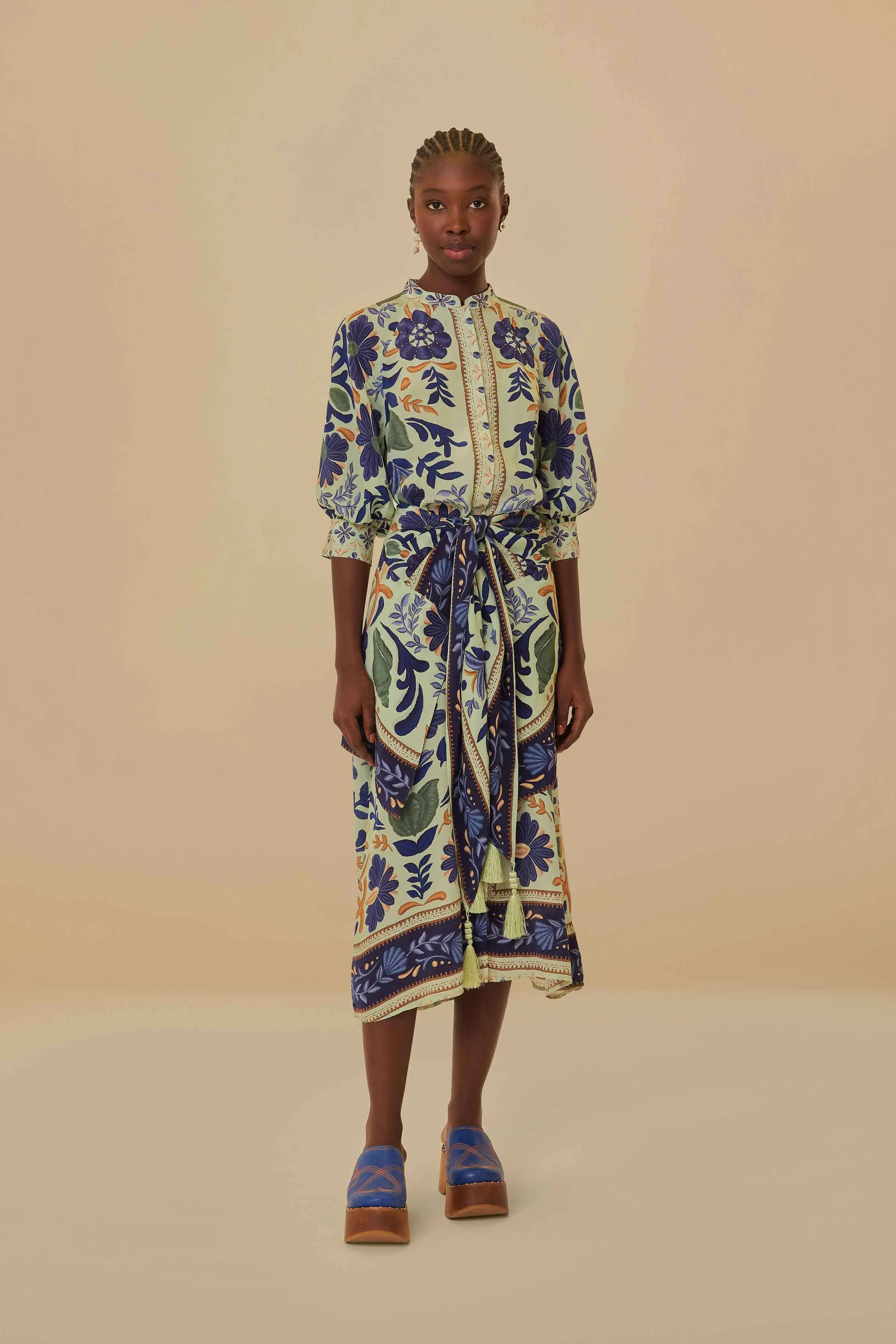 Green Ocean Tapestry Midi Dress sold by FARM Rio product image thumbnail 2