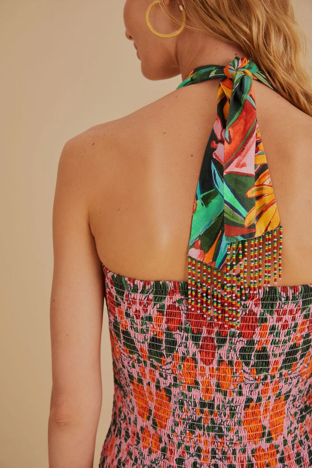 Mixed Heart Ivy Scarf Sleeveless Midi Dress sold by FARM Rio product image thumbnail 5