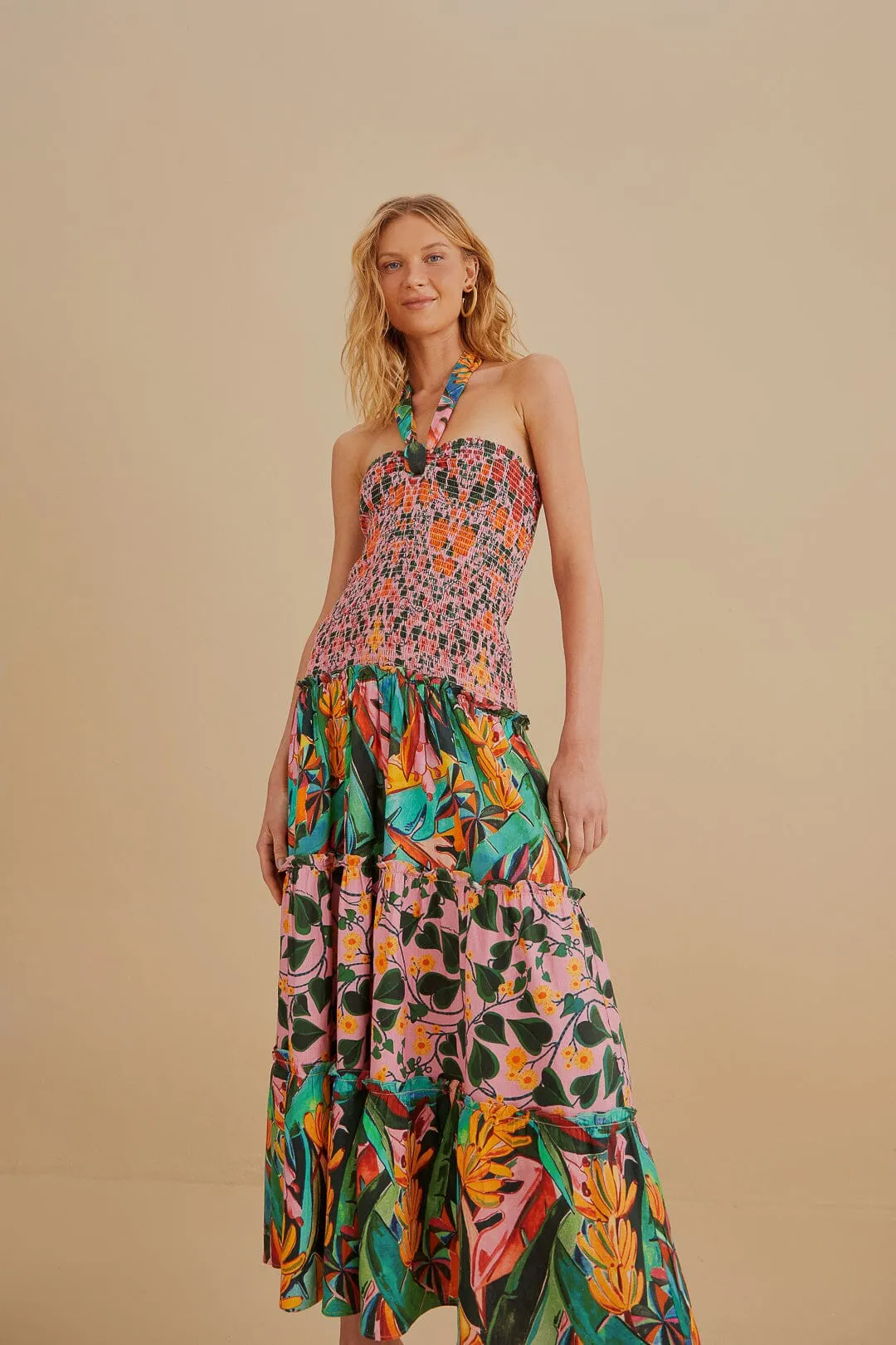 Mixed Heart Ivy Scarf Sleeveless Midi Dress sold by FARM Rio