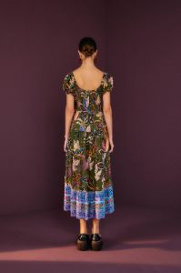 Green Wild Jungle Corset Midi Dress sold by FARM Rio