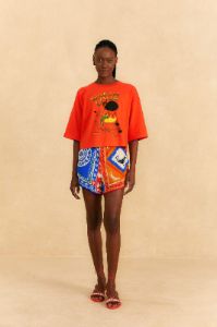 Orange Tropical Love Organic Cotton T-Shirt sold by FARM Rio