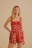 Red Palermo Sleeveless Romper sold by FARM Rio