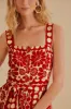 Red Palermo Sleeveless Romper sold by FARM Rio