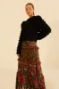 Multicolor Ainika Floral Garden Tiered Maxi Skirt sold by FARM Rio