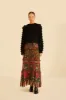 Multicolor Ainika Floral Garden Tiered Maxi Skirt sold by FARM Rio