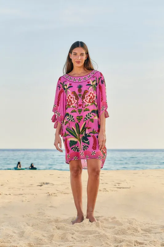 Pink Leopard Forest Cover Up sold by FARM Rio