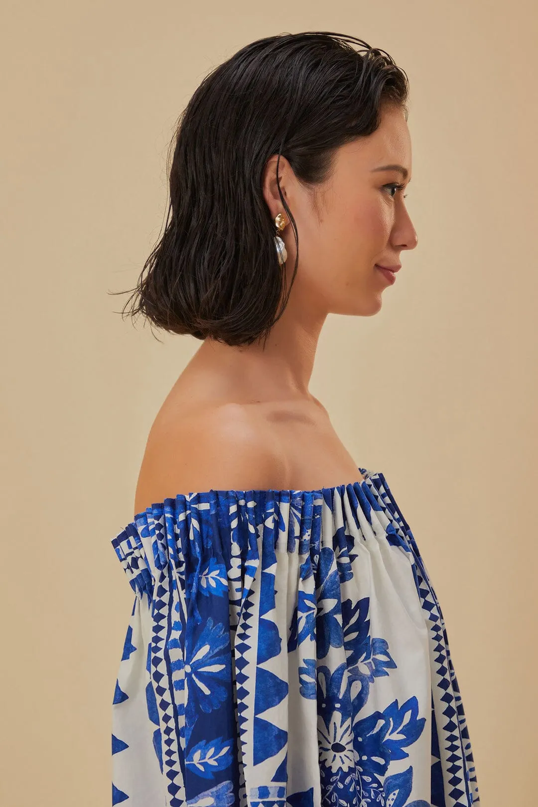 Off-White Flora Tapestry Long Sleeve Blouse sold by FARM Rio product image thumbnail 2