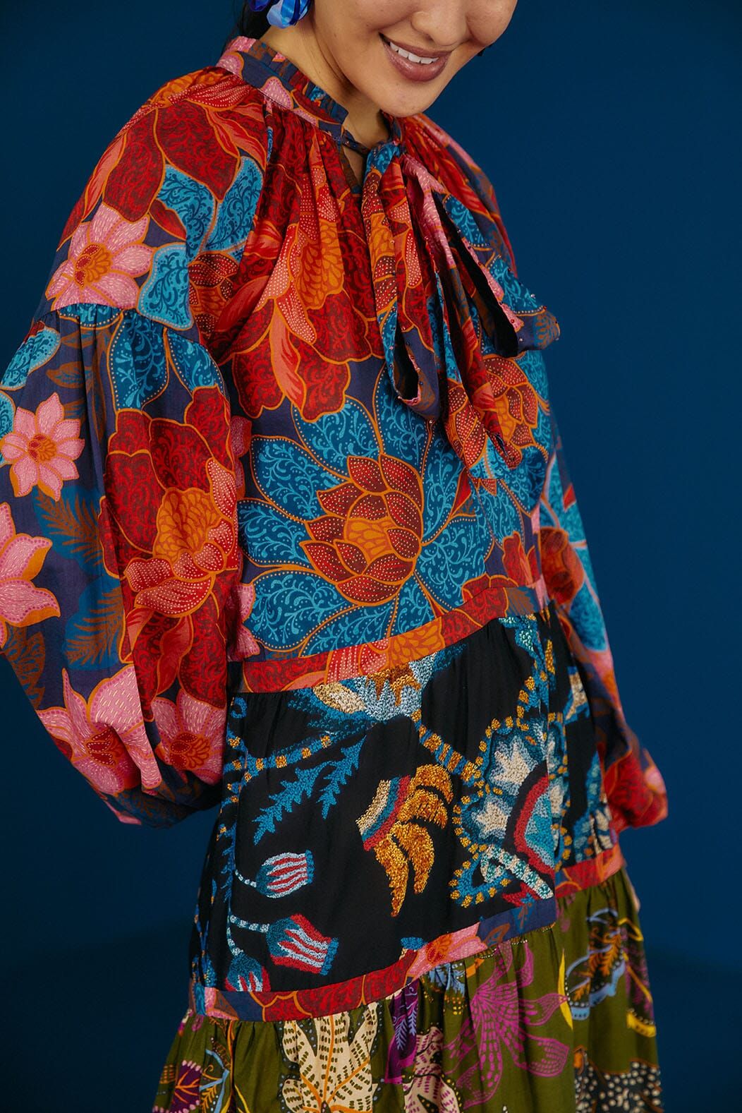 Mixed Flower Prints Maxi Dress sold by FARM Rio product image thumbnail 5