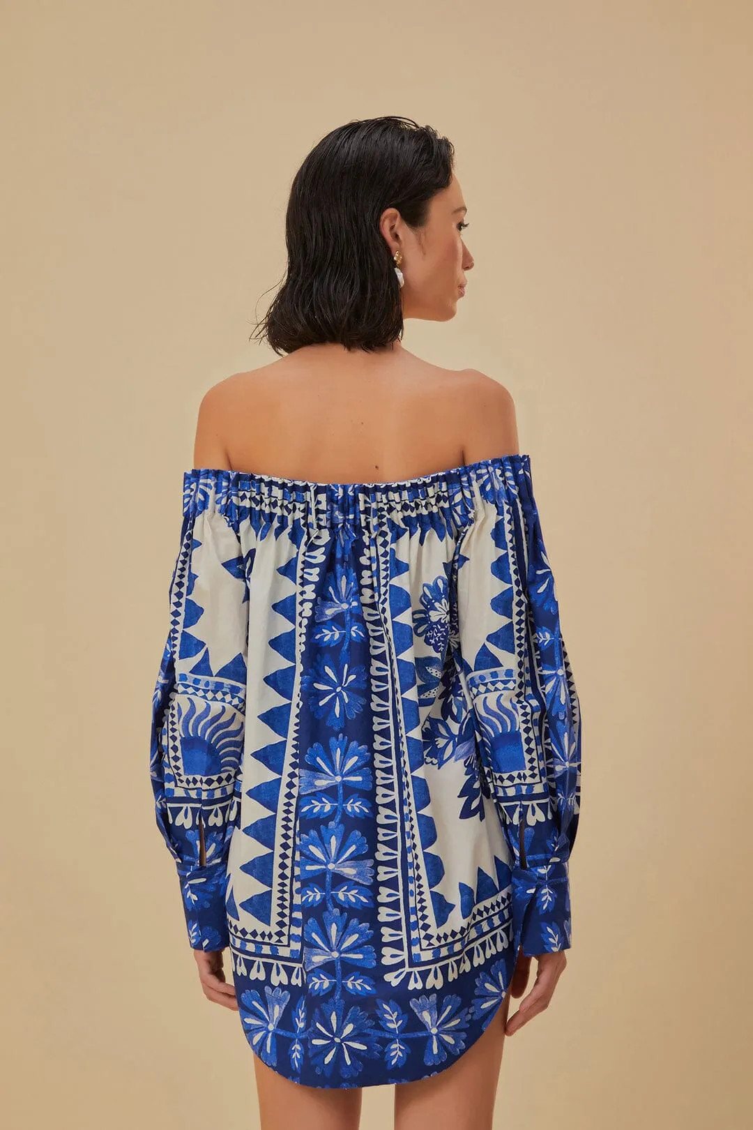 Off-White Flora Tapestry Long Sleeve Blouse sold by FARM Rio product image thumbnail 3