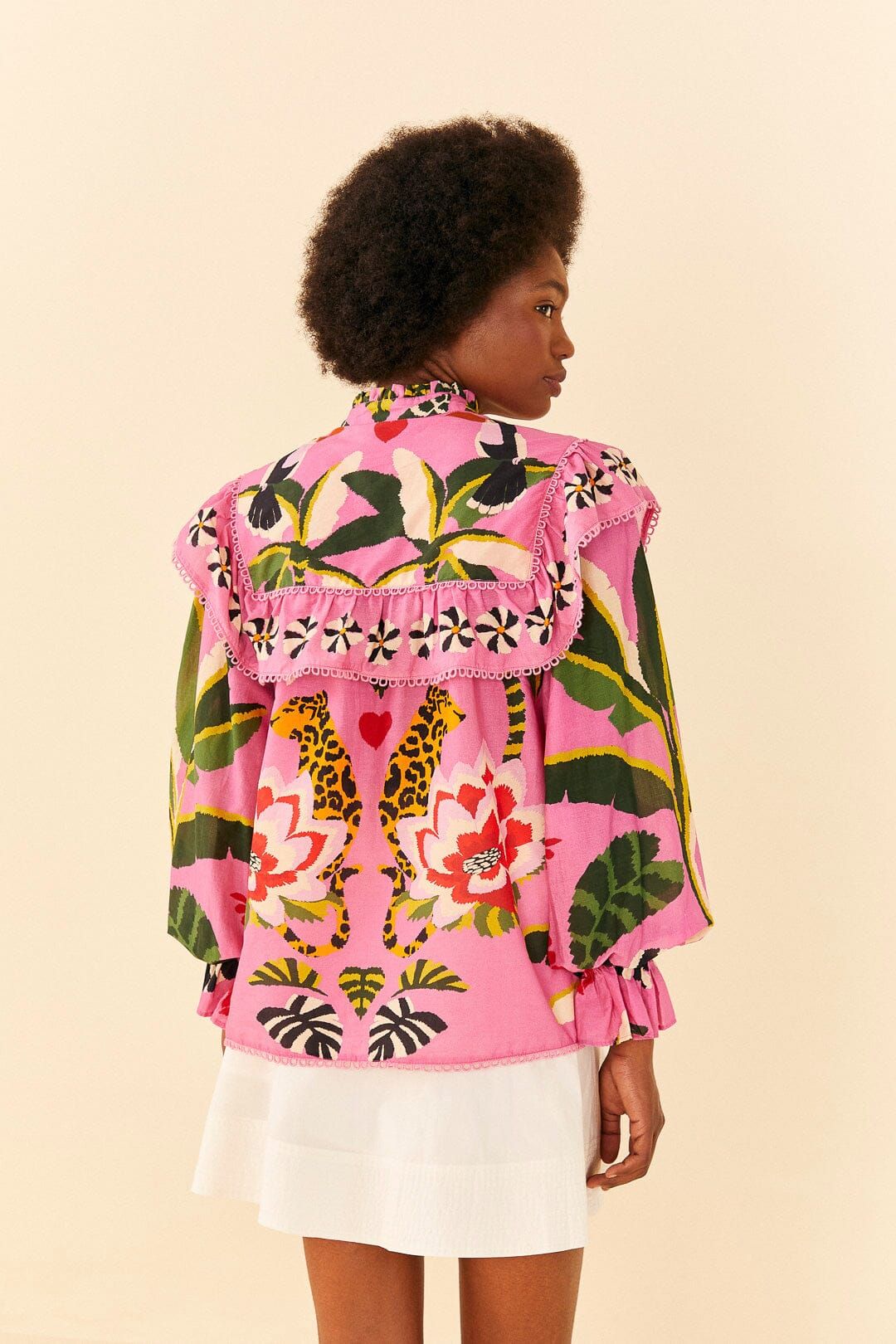 Pink Leopard Forest Blouse sold by FARM Rio product image thumbnail 4