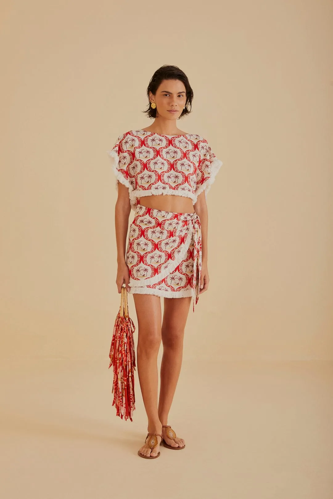 Summer Beach LENZING™ ECOVERO™ Euroflax™ Mini Skirt sold by FARM Rio product image thumbnail 2