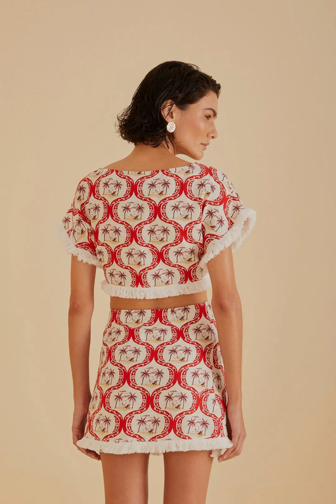 Summer Beach LENZING™ ECOVERO™ Euroflax™ Mini Skirt sold by FARM Rio product image thumbnail 4