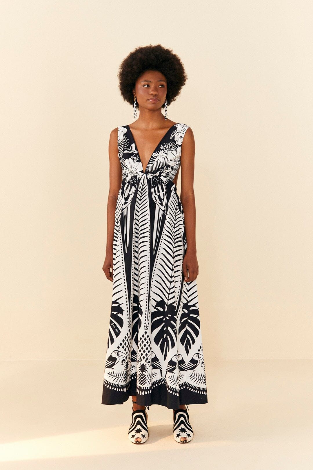 Black Macaw Elegance Maxi Dress sold by FARM Rio