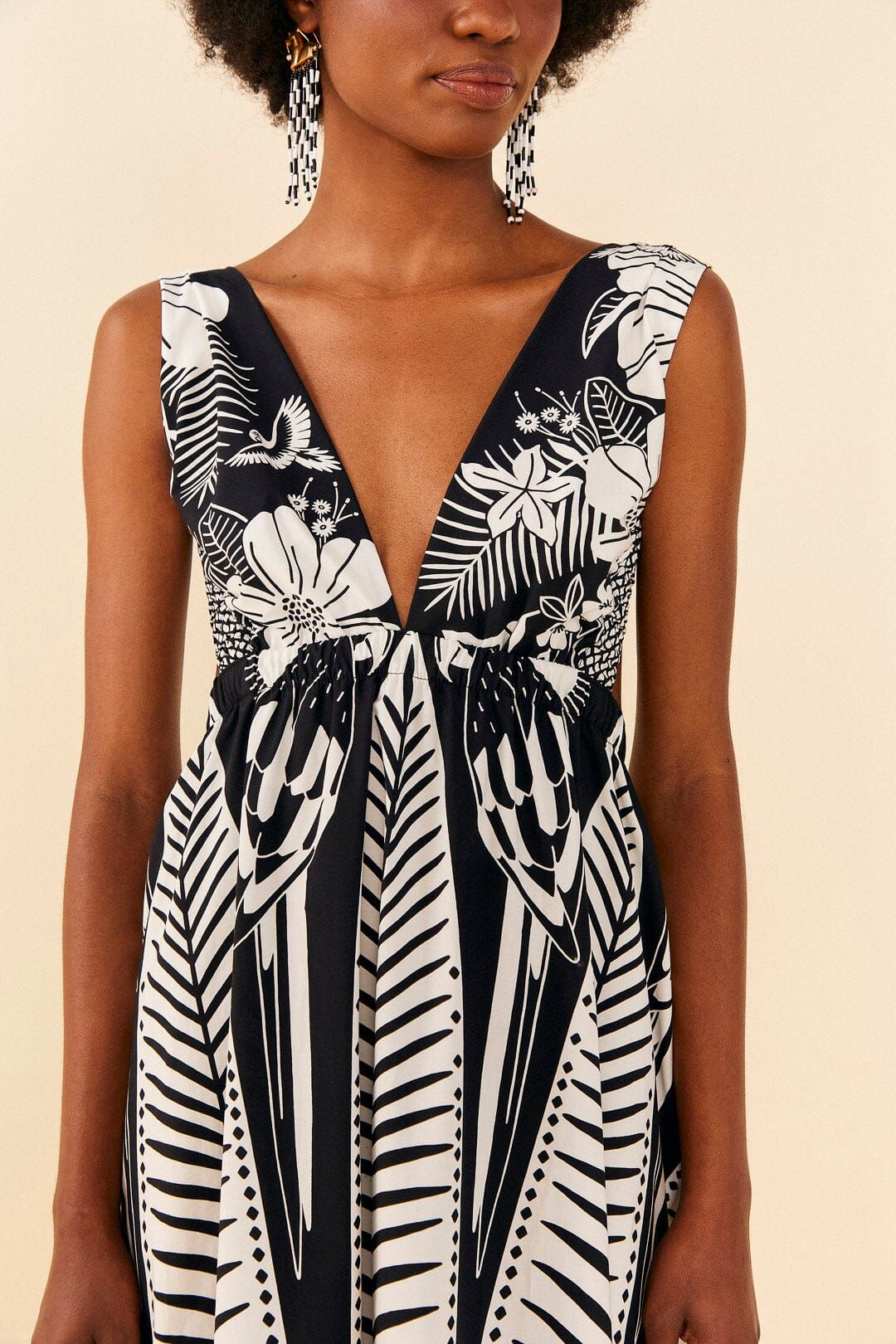 Black Macaw Elegance Maxi Dress sold by FARM Rio product image thumbnail 2