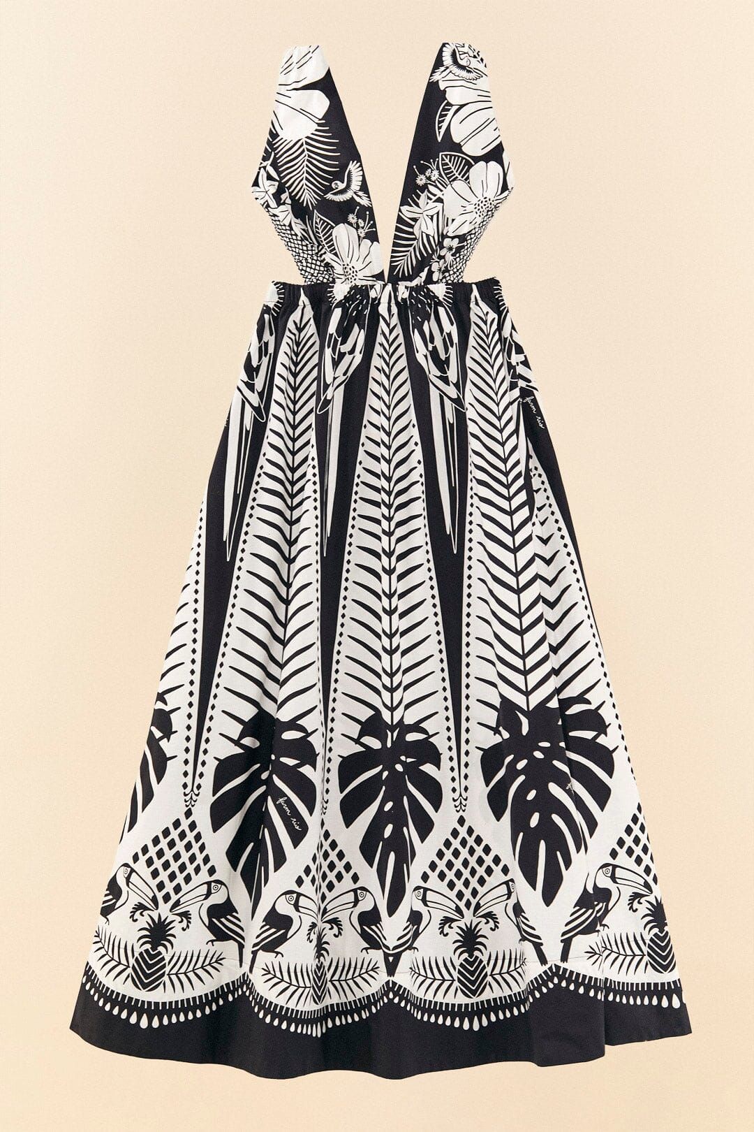 Black Macaw Elegance Maxi Dress sold by FARM Rio product image thumbnail 5