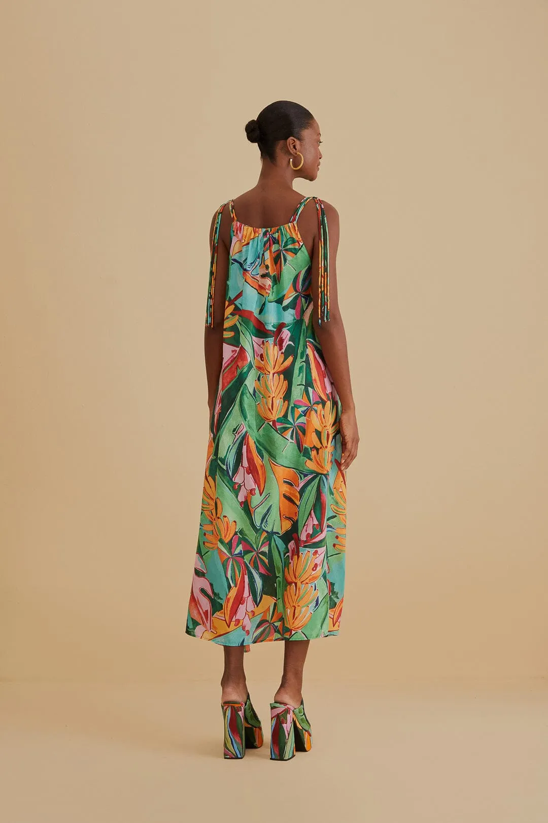 Multicolor Banana Foliage Sleeveless Midi Dress sold by FARM Rio product image thumbnail 3