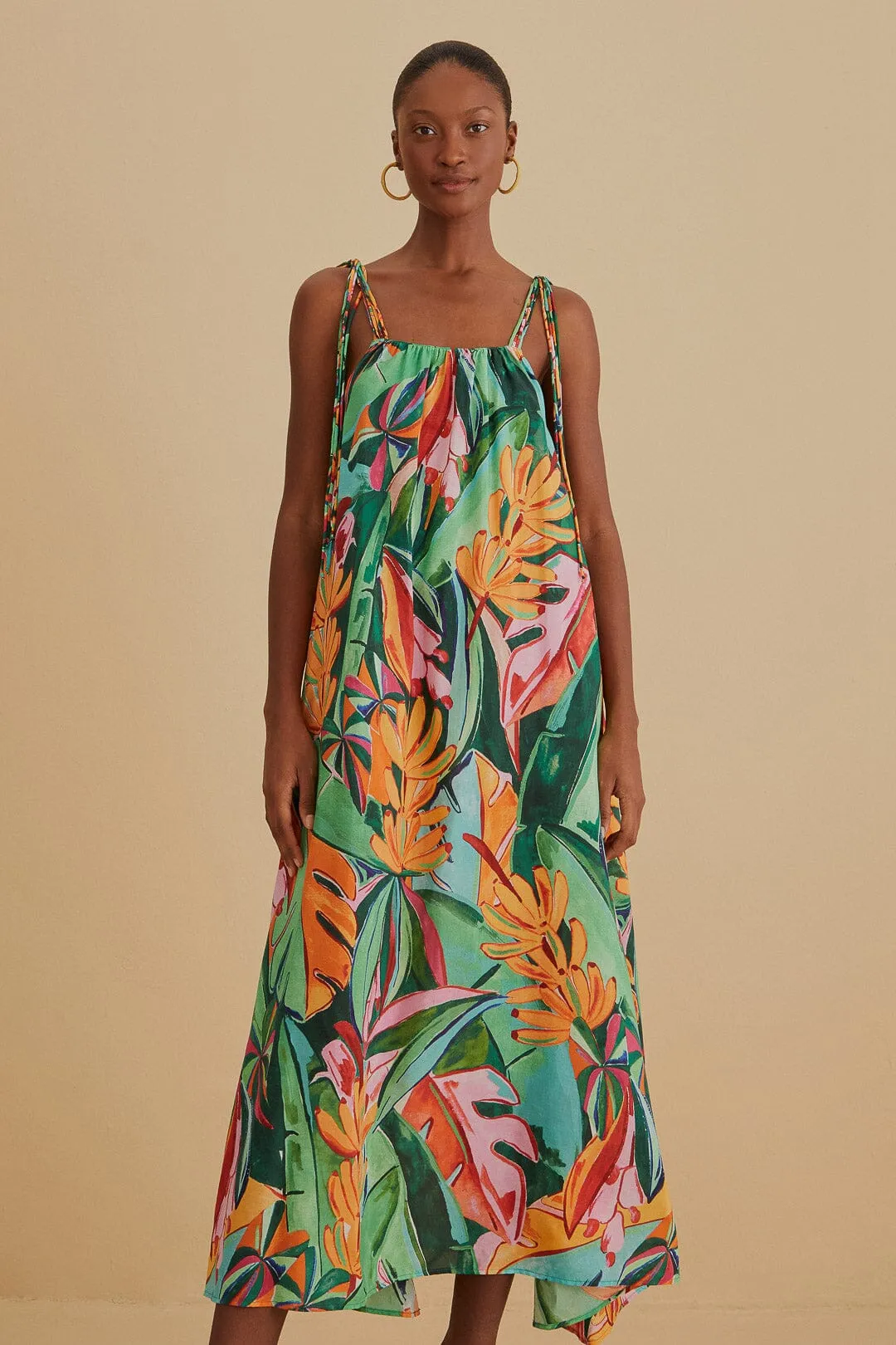 Multicolor Banana Foliage Sleeveless Midi Dress sold by FARM Rio product image thumbnail 2