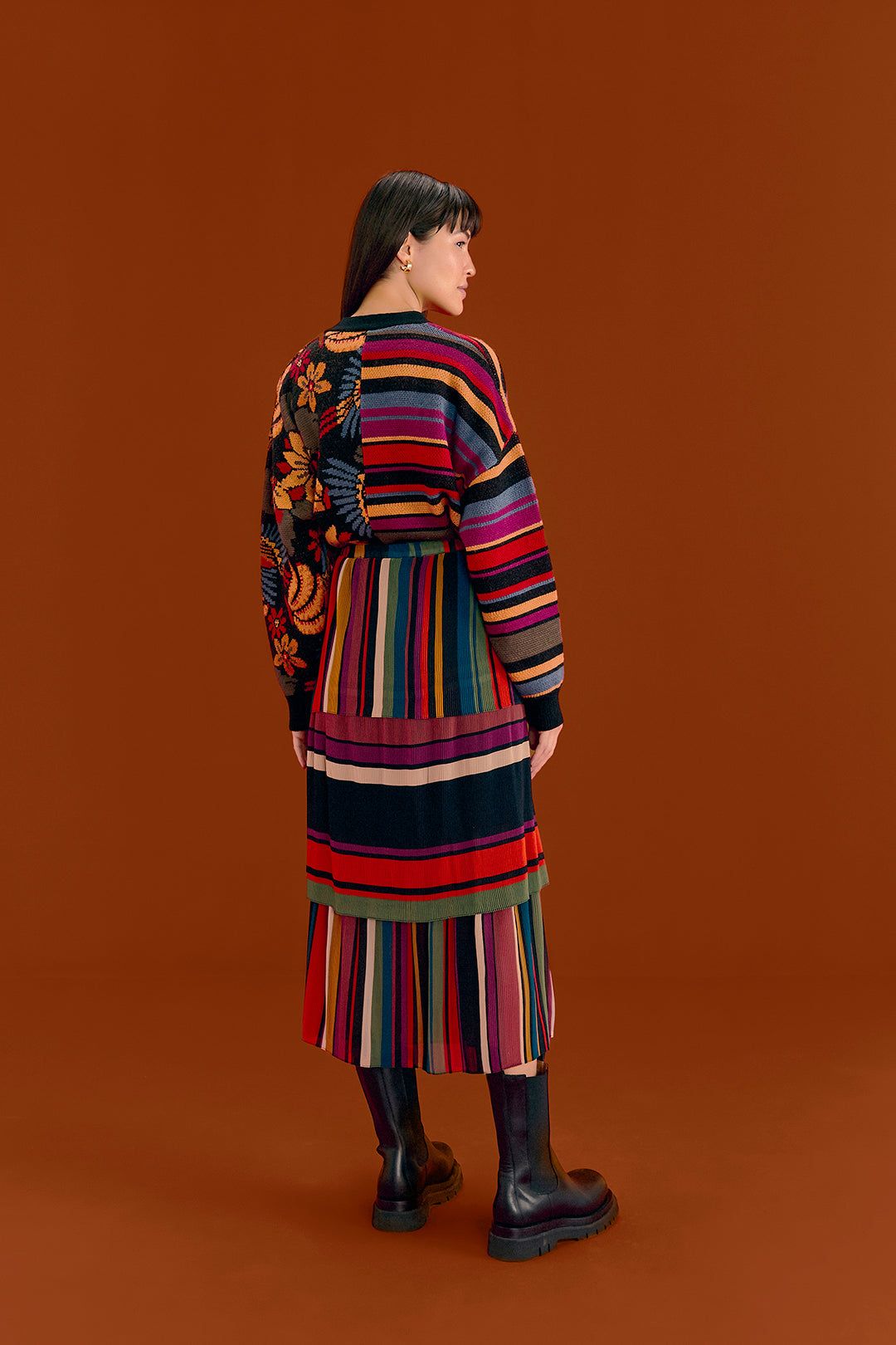 Extraordinary Stripes Midi Skirt sold by FARM Rio product image thumbnail 3