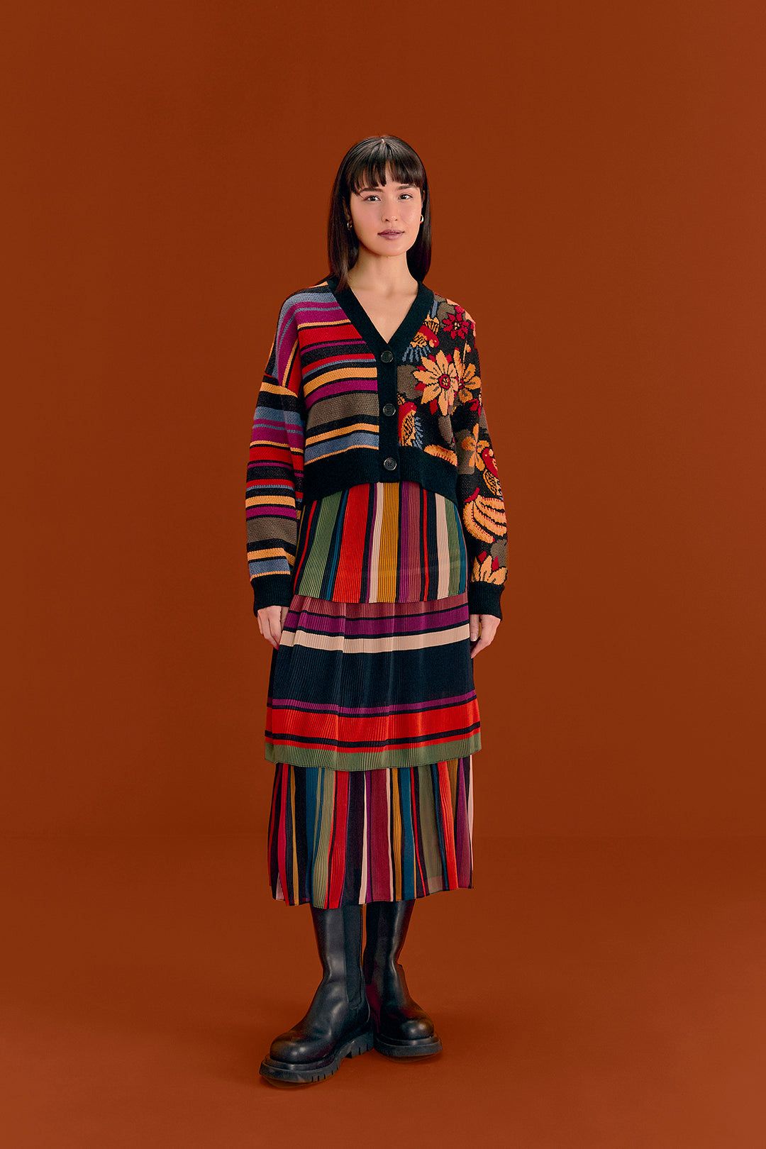 Extraordinary Stripes Midi Skirt sold by FARM Rio product image thumbnail 2