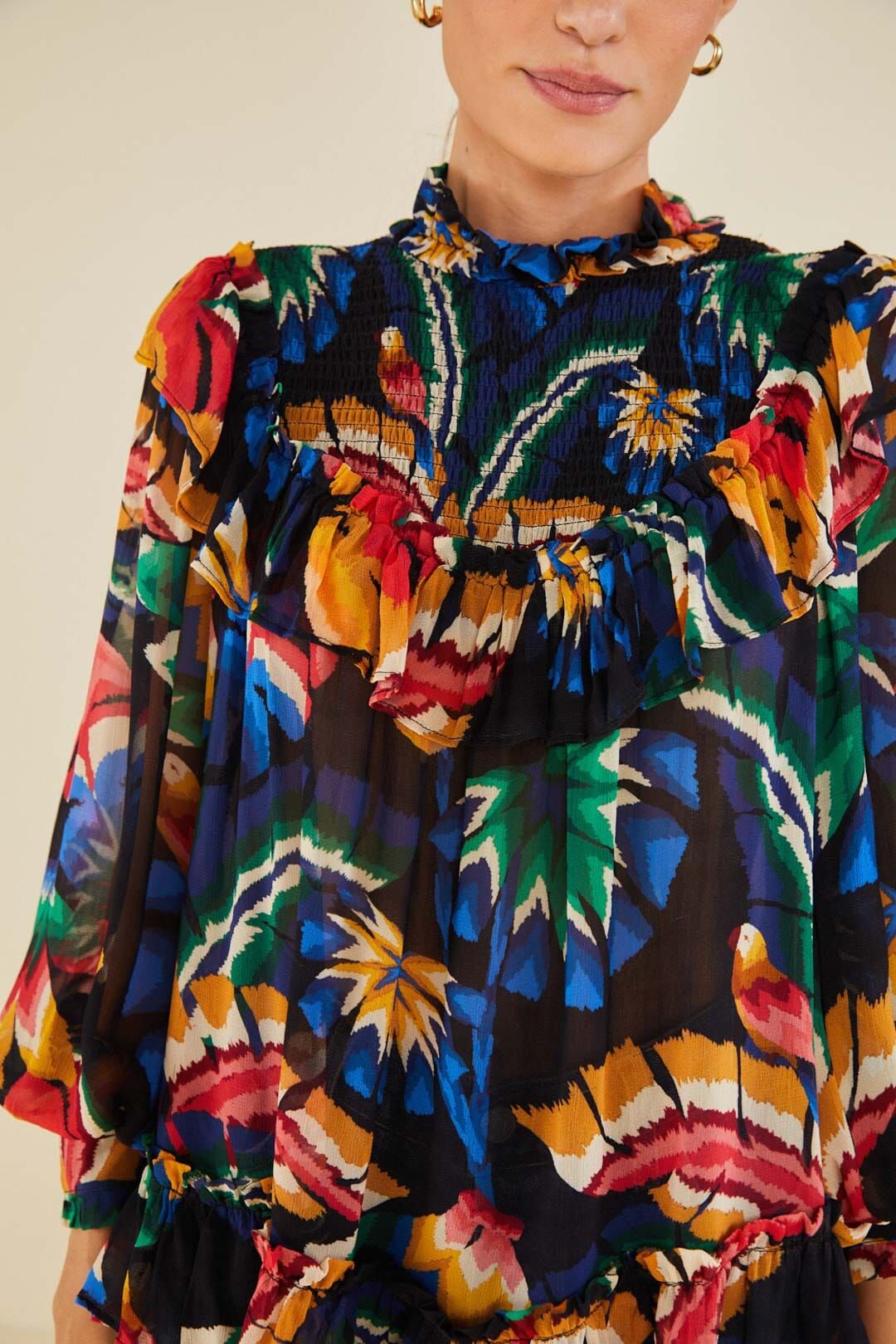 Black Chevron Forest Blouse sold by FARM Rio product image thumbnail 4