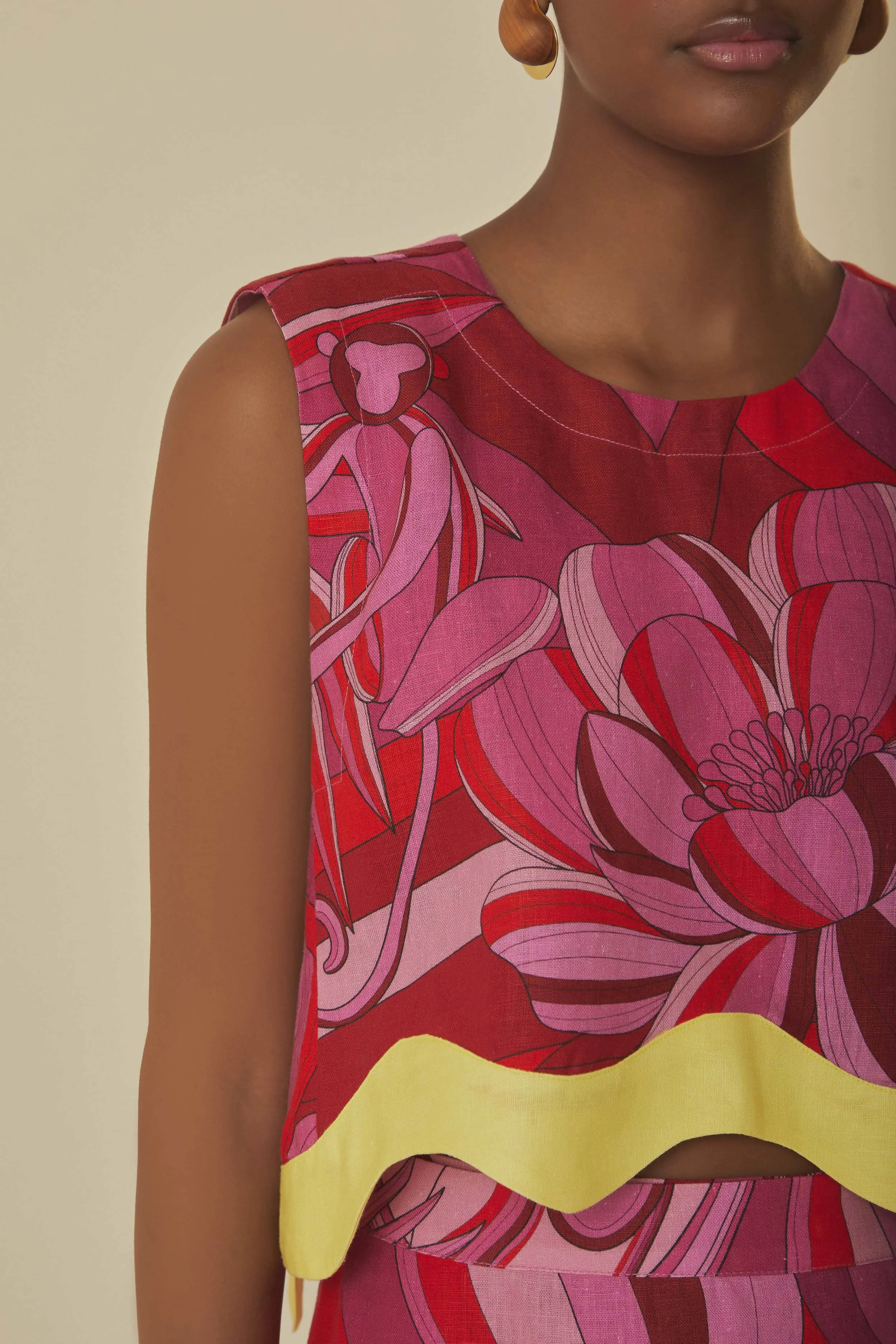 Red Endless Summer Crop Top sold by FARM Rio product image thumbnail 3