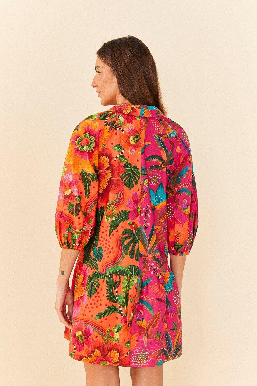 Mixed Warm Prints Organic Cotton Mini Dress sold by FARM Rio product image thumbnail 4