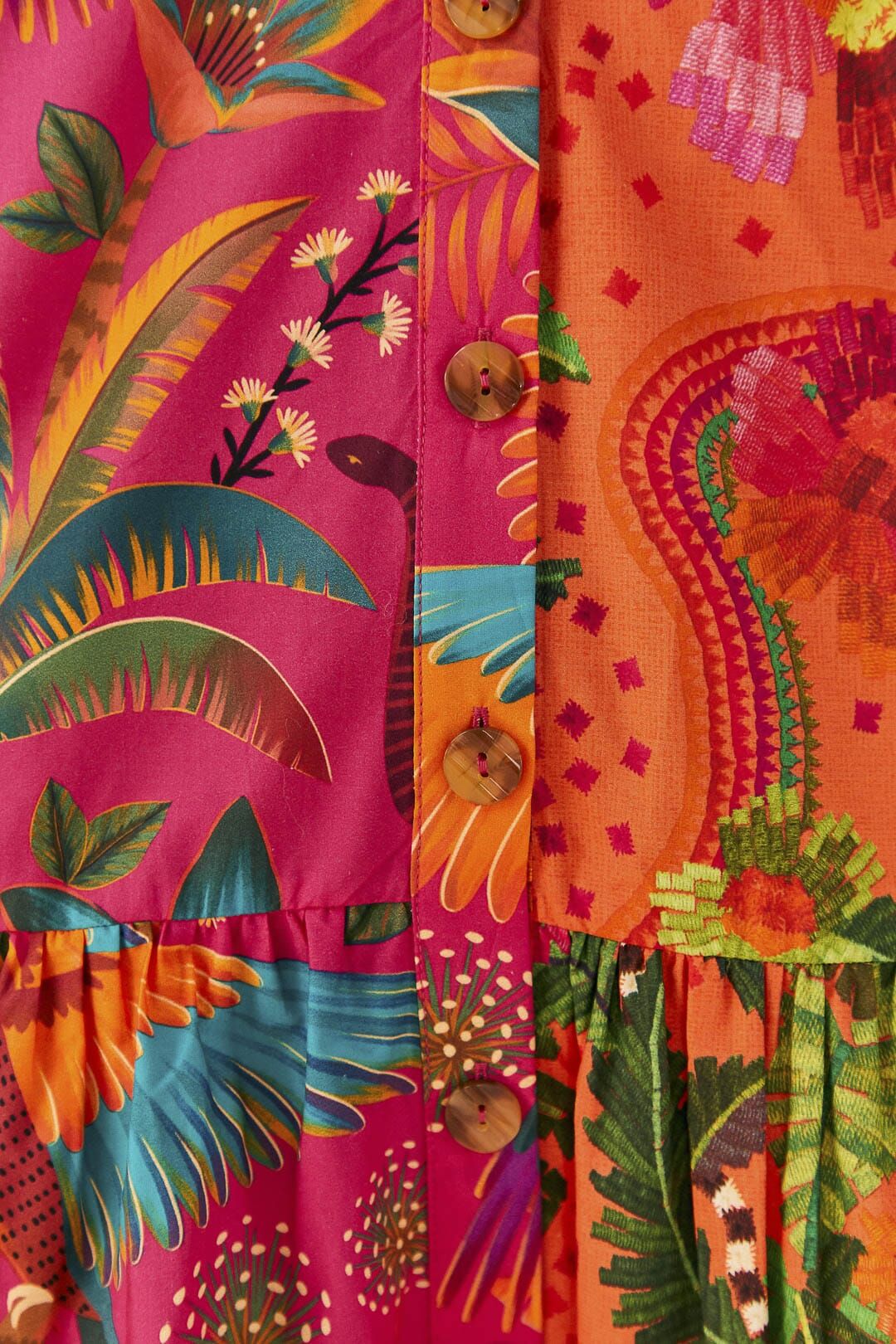 Mixed Warm Prints Organic Cotton Mini Dress sold by FARM Rio product image thumbnail 5