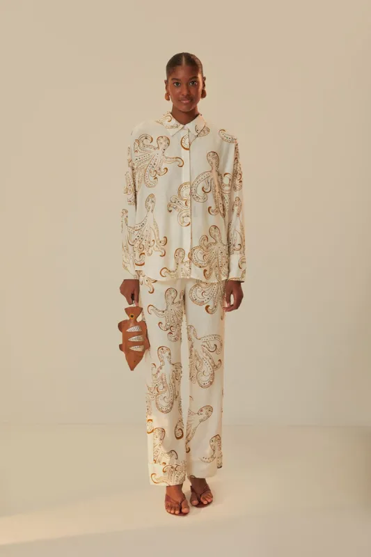 Off-White Octopus Fun Euroflax™ Premium Linen Pants sold by FARM Rio