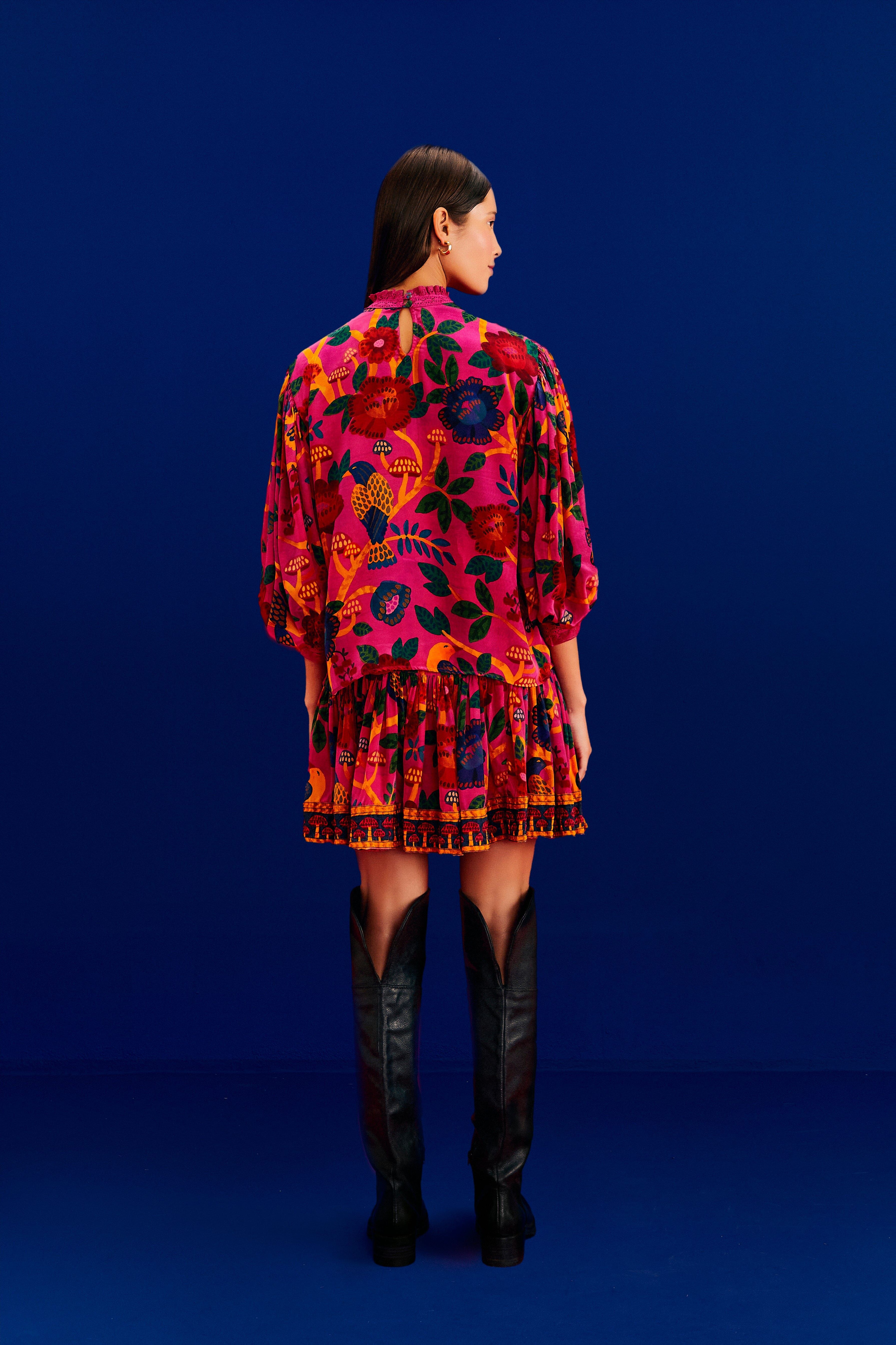 Pink Sweet Forest Mini Skirt sold by FARM Rio product image thumbnail 3