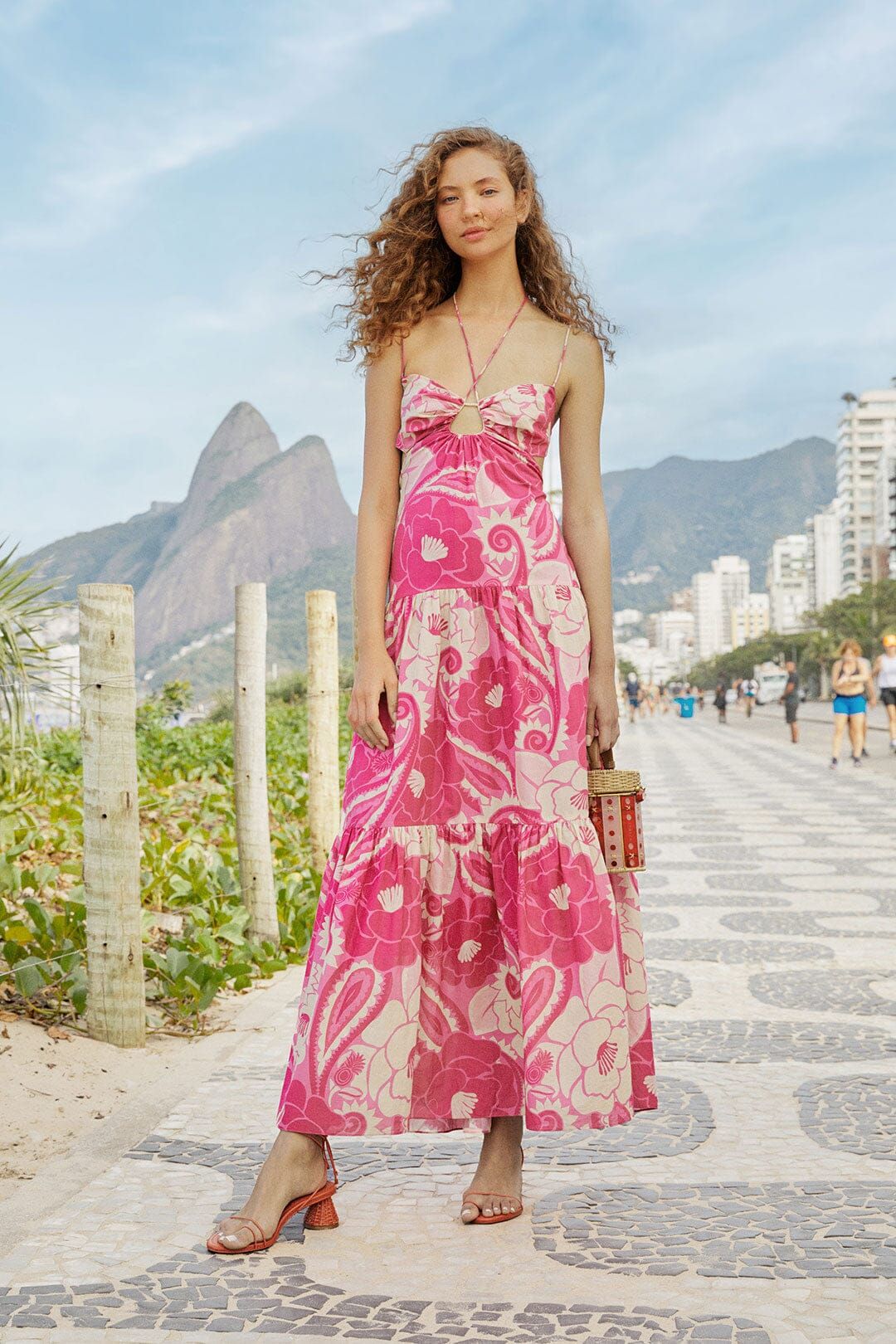 Pink Tropical Groove Maxi Dress sold by FARM Rio