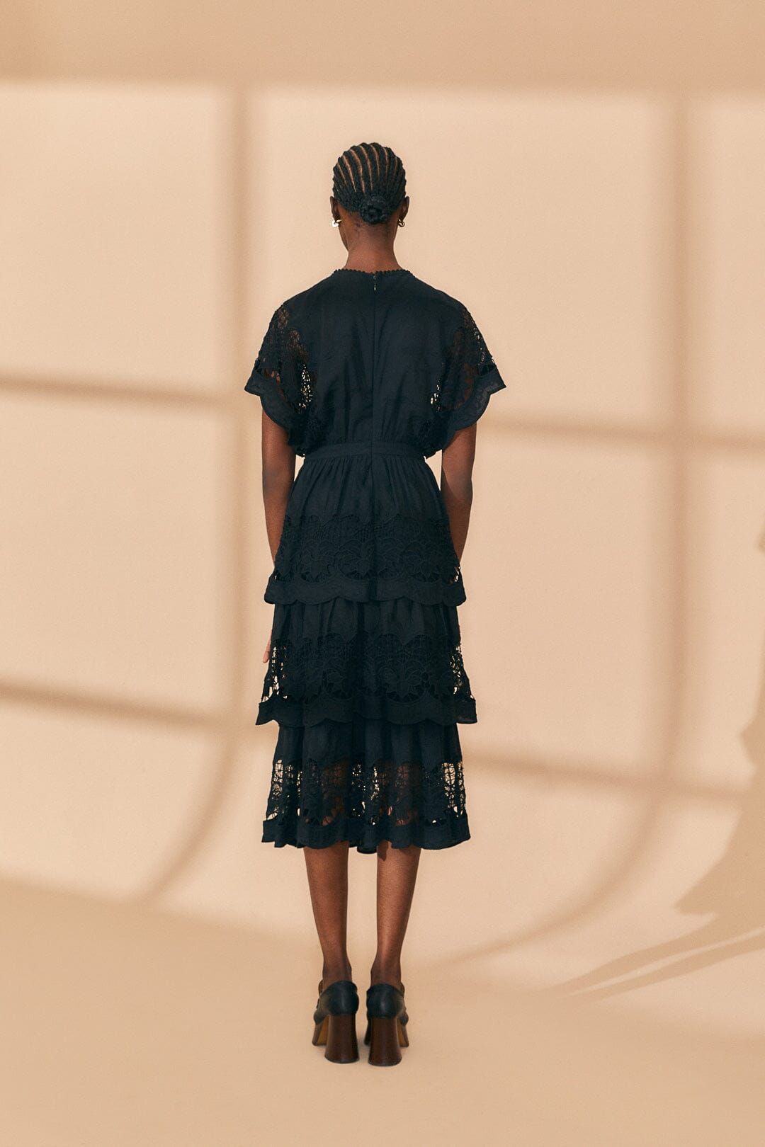 Black Richelieu Midi Dress sold by FARM Rio product image thumbnail 4