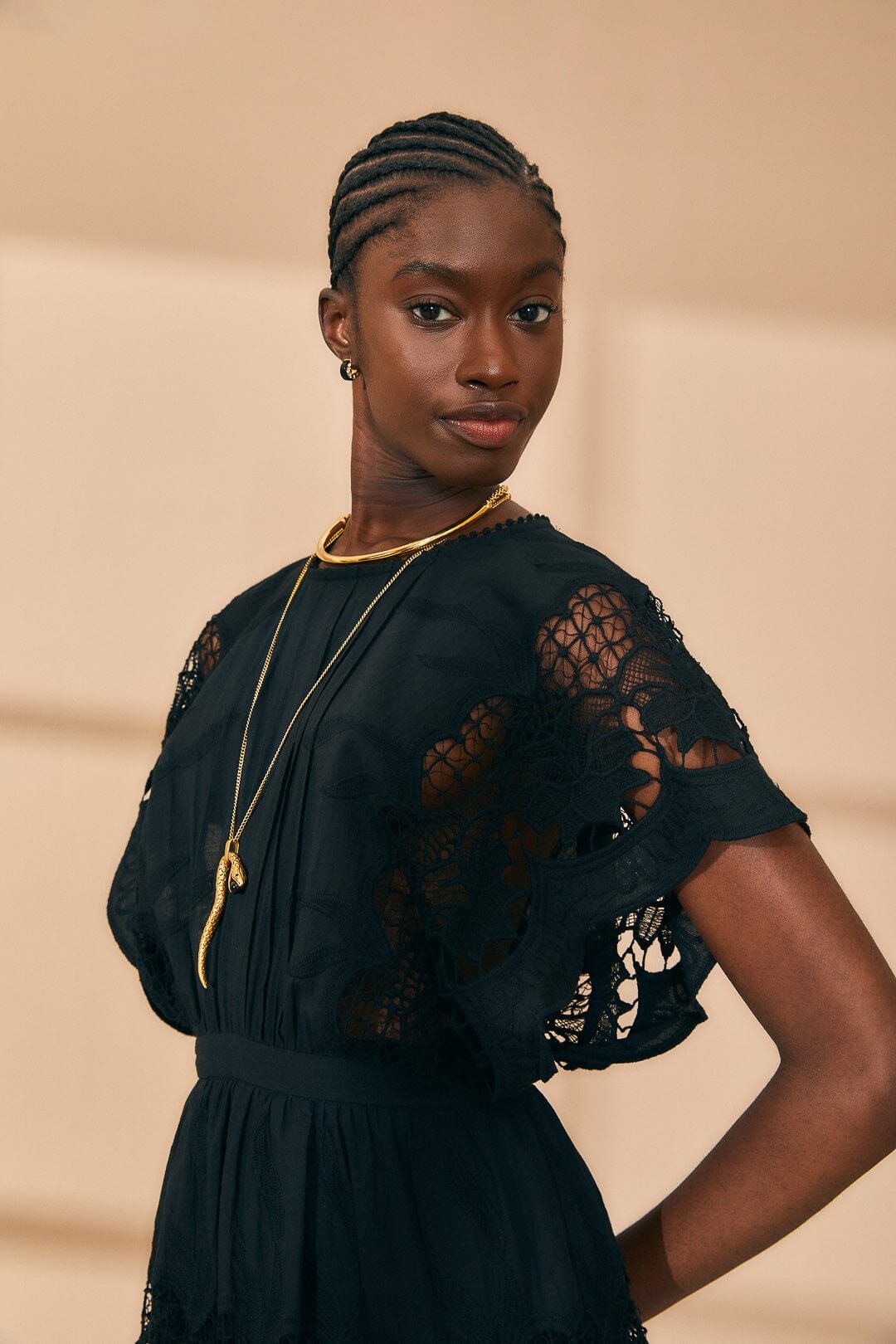 Black Richelieu Midi Dress sold by FARM Rio product image thumbnail 2