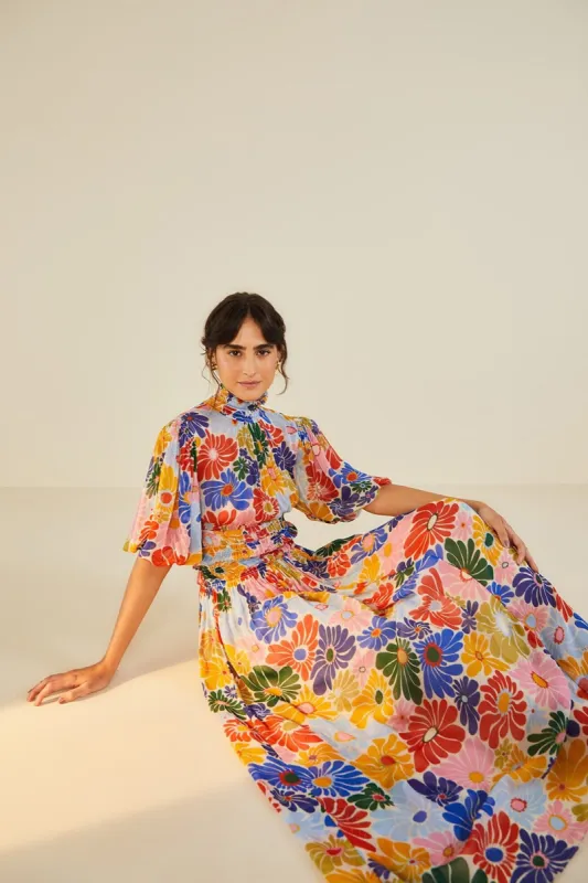 Sand Sunny Daisies Maxi Dress sold by FARM Rio