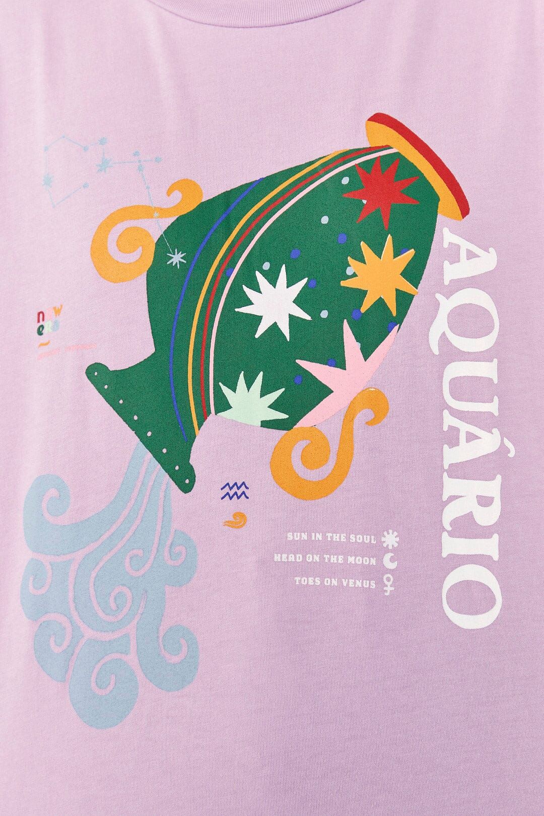 Aquarius Zodiac Organic Cotton T-Shirt sold by FARM Rio product image thumbnail 4