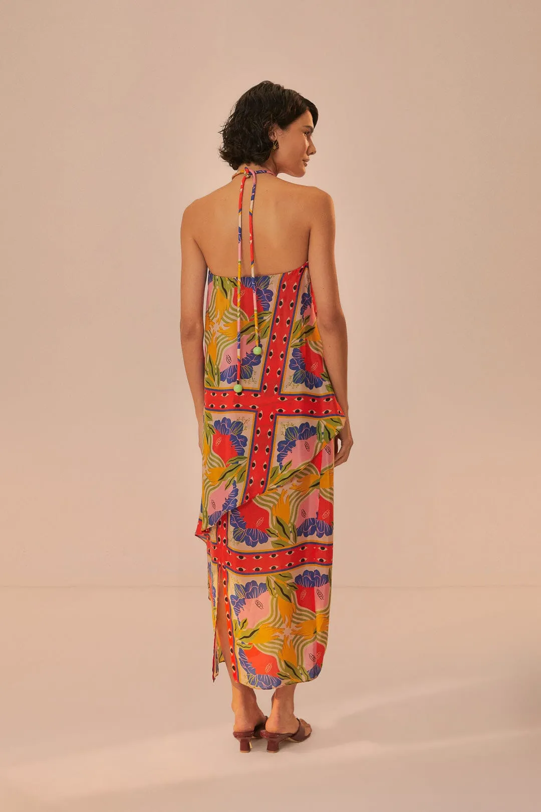 Sand Surreal Scarf Sleeveless Maxi Dress sold by FARM Rio product image thumbnail 3