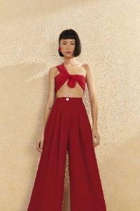 Red High Waist Pants sold by FARM Rio