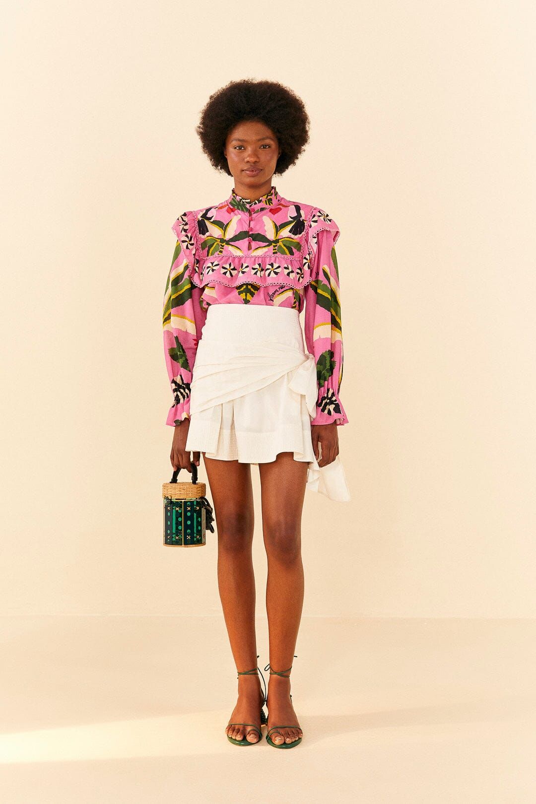 White Knot Organic Cotton Mini Skirt sold by FARM Rio