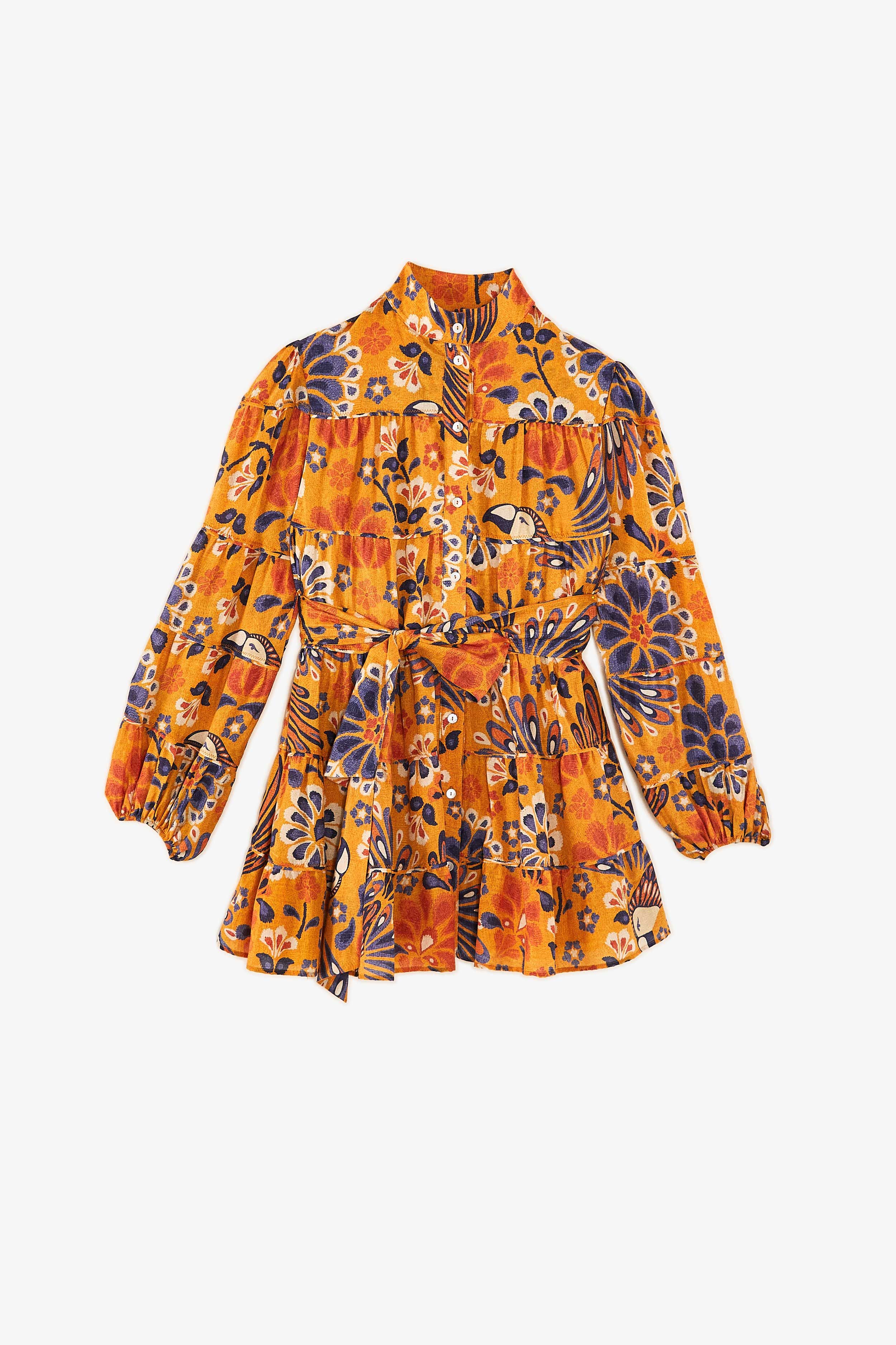 Yellow Pineapple Flowers Mini Dress sold by FARM Rio product image thumbnail 5