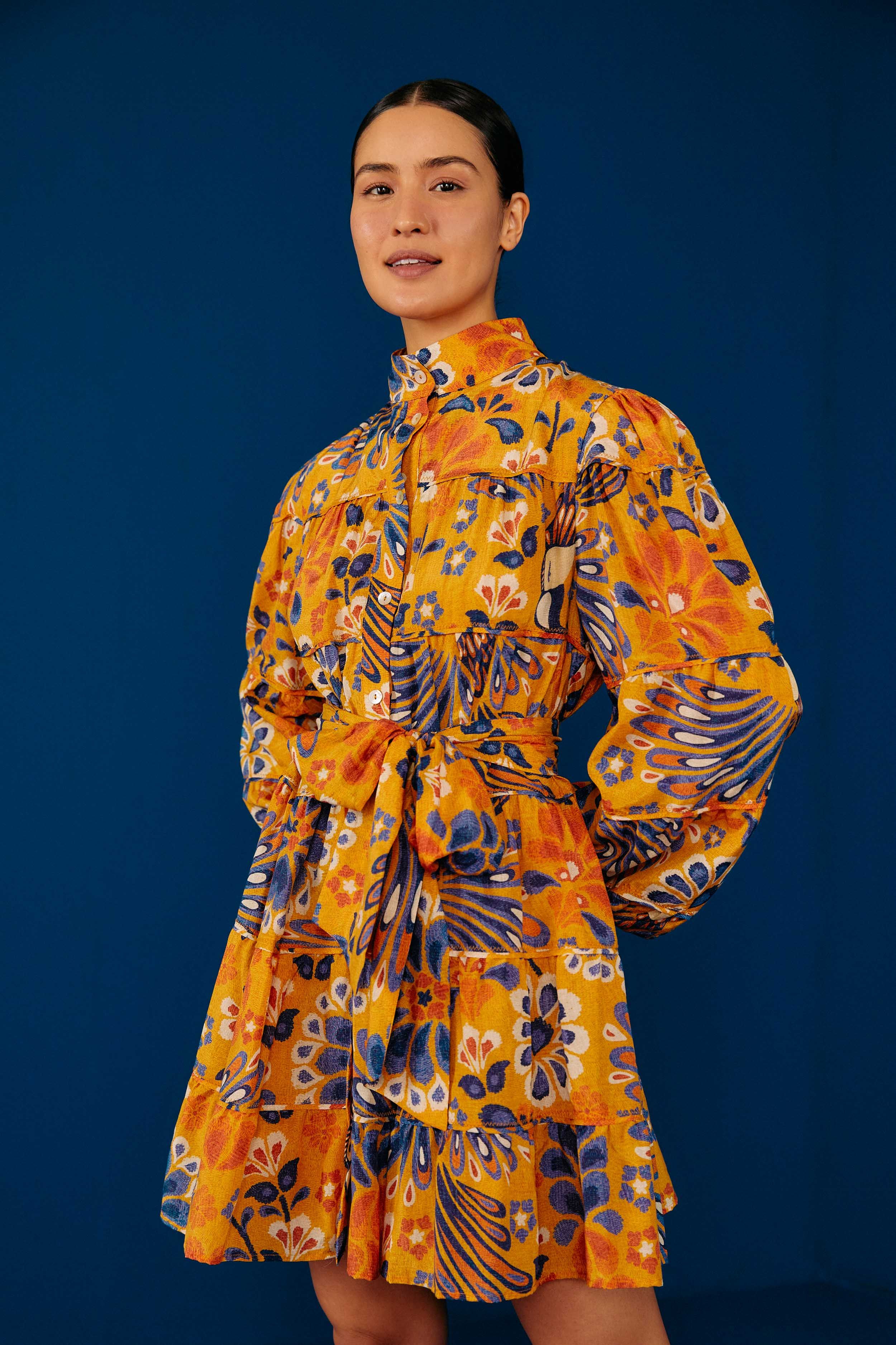 Yellow Pineapple Flowers Mini Dress sold by FARM Rio