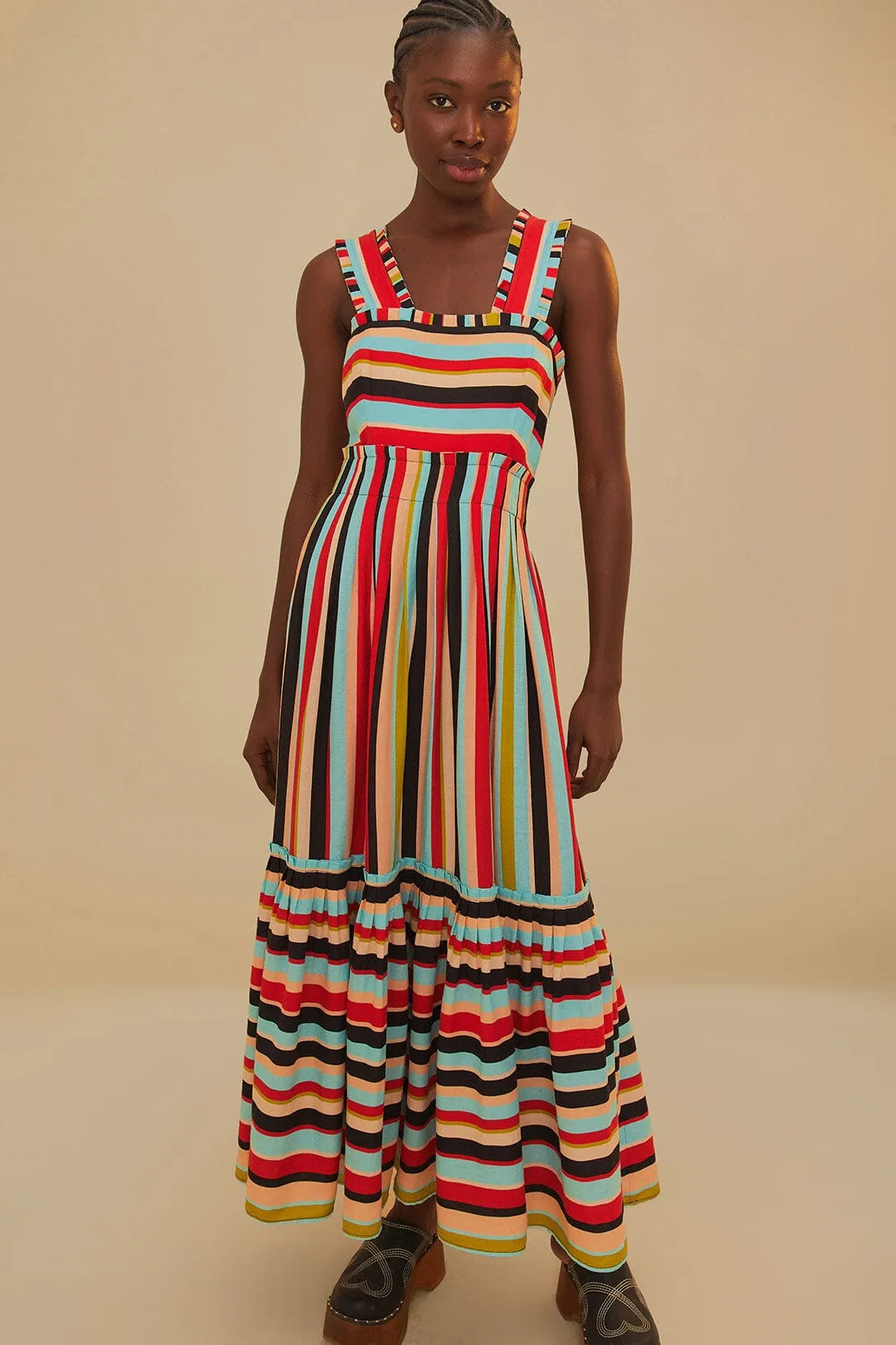 Color Stripes Sleeveless Maxi Dress sold by FARM Rio product image thumbnail 2