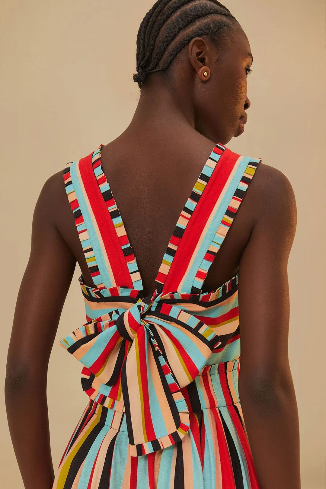 Color Stripes Sleeveless Maxi Dress sold by FARM Rio product image thumbnail 5